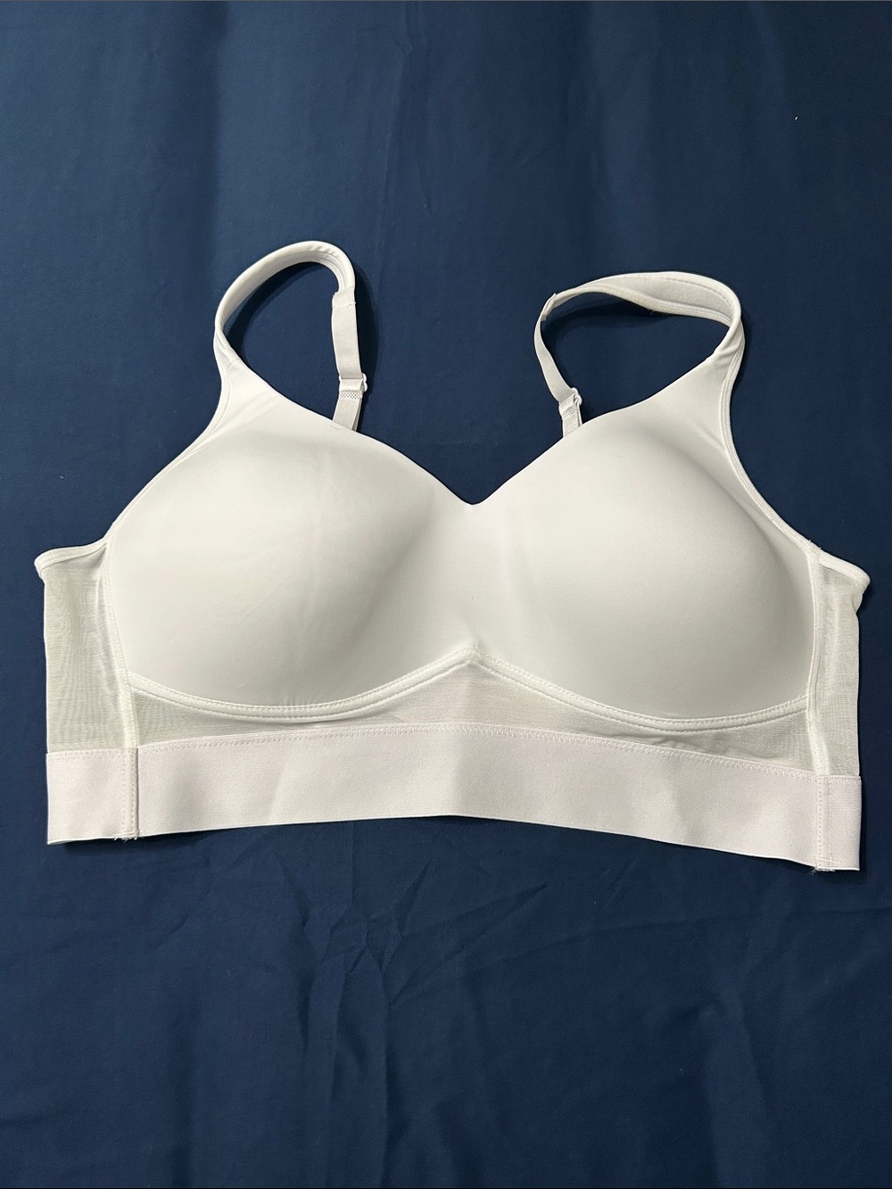 Rhonda Shear White Seamless Wireless Bra